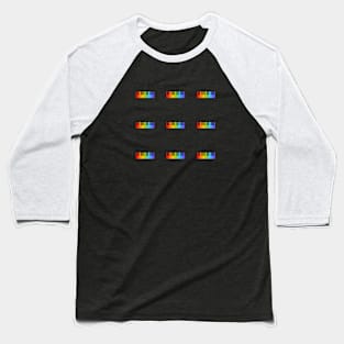 Piano keyboard rainbow colors Baseball T-Shirt